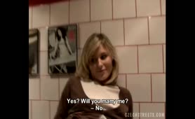 Czech Streets Drunk Teen Blonde Katka Is Fisting Her Pussy For Money