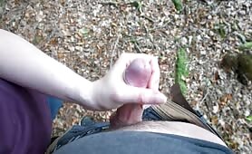 Hot MILF Milks Cock In The Forest While Hiking Outdoors