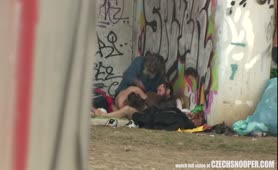 Czech Snooper Homeless Sex Recorded On Camera