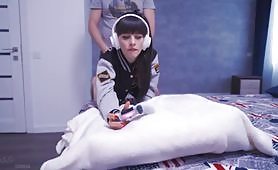 Natalie Flowers Gets Anal Fucked While Playing Resident Evil