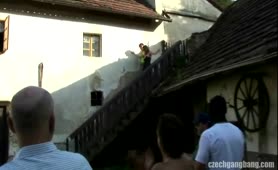 Czech Gangbang Two Czech Babes Enjoys Hardcore Gangbang Today