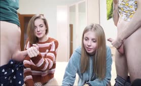 Two Amateur Couples Fucking Together