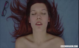 Czech Orgasm Young Czech Babe With Glasses Plays Herself