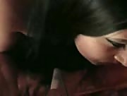 Vinyl Clad Busty Woman Gives A Great Handjob And Blowjob