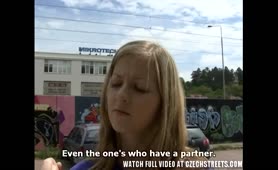 Czech Streets Blonde Teen Loves Money And Public Fucking
