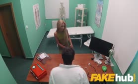 Fake Hospital Horny Blonde Milf Fucked On Doctors Desk!