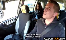 Czech Taxi Super Cute Teen Czech Brunette Lends Him Her Shaved Cunt