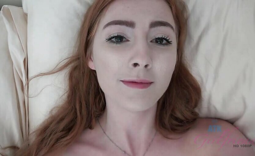 Pretty Chick's Horny Encounter: Sex In Bed With A Redhead