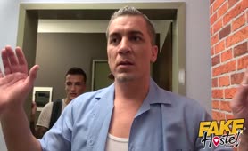Fake Hostel Busty Blonde Enjoys Perfect Threesome