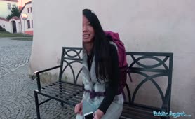 Public Agent Shy Thai Slut Fucks For Money