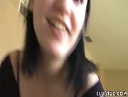 Goth Girl GIving A Handjob