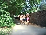 4 Surfer Girls Giving Strangers Handjobs During Road Trip