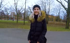 Eva Elfie Gives Him Great Blowjob In Public Park