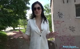 Public Agent Brunette With Natural Tits Enjyos Great Fuck Outdoors