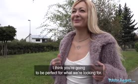 Public Agent Horny Blonde Milf Fucked In Woods For Money