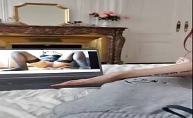 My Naughty Boyfriend Watches Porn As I Jer Off And Suck Him