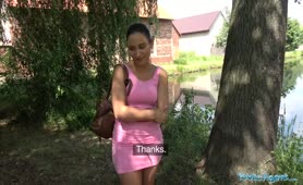 Public Agent Hot Czech Teen In Pink Dress Fucked On Public