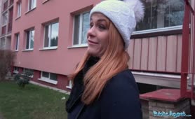 Public Agent Pretty Redhead Babe Earns Some Extra Money
