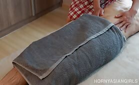 Sexy Babe Sucks And Strokes Hairy Cock