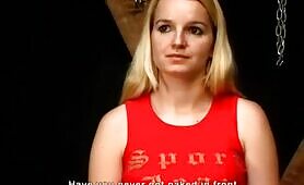 Blonde Teen Slut Enjoys The Pain