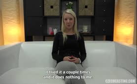 Czech Casting Petite Blonde Knows Hot To Wank Acock