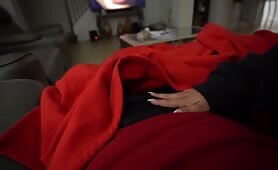 Sexy Teen Stepsister Enjoys Stroking While I Watch TV