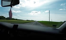 Horny Stepsister Strokes My Dick While I'm Driving