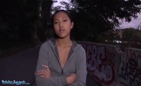 Public Agent Teen Asian Brunette Gets Money For Sex