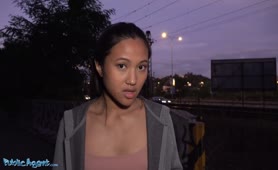 Public Agent Teen Asian Brunette Gets Money For Sex