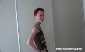 Czech Sex Casting Tattooed Mature With A Lot Of Peircings On Casting