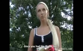 Czech Streets Blonde Milf On Roller Blades Fucked In Park