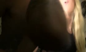 Blonde Shemale Threesome With Two Guys