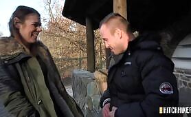 Sexy Brunette Loves Outdoor Fucking