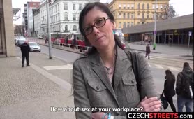 Czech Streets Czech Granny With Natural Tits Fucked On Public