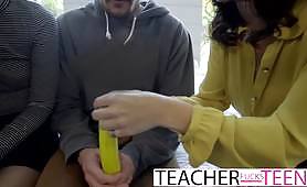 Beauty Babes Sharing Teachers Cock