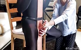 Fem Mistress Works On Subs Big Hard Cock And Edges