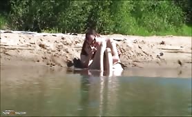 Two People Fuck By The River