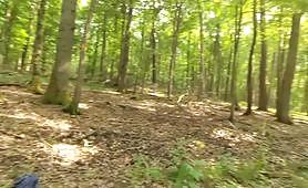 Horny Chick Is Alone In Forest