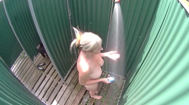 Czech Pool Mature Blonde With Huge Tits At Shower