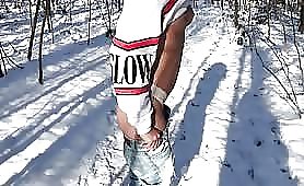 Sweet Teen Fucked Hard On Snow
