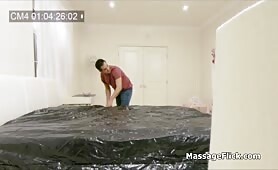 Busty Asian Masseuse Strokes Cock On Hidden Camera
