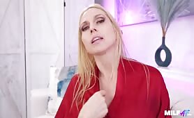 Hot MILF Fucked DEEP! Massive CUMSHOT! Christie Stevens Handjob And Blowjob