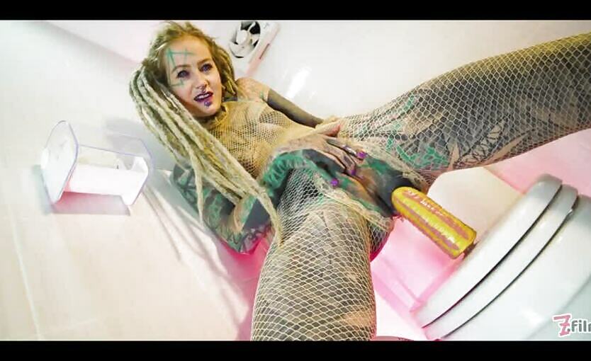 Crazy Bitch Alternative Tattoo Model Solo Piss Action