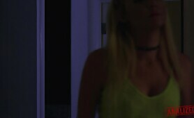 Analized Petite Blonde Iris Rose Gives Him Blowjob Before Anal