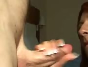 Redhead Sucks And Jerks Her Man