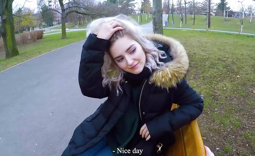 Eva Elfie Cute Teen Swallows Cum For Cash, Public Blowjob In The Park