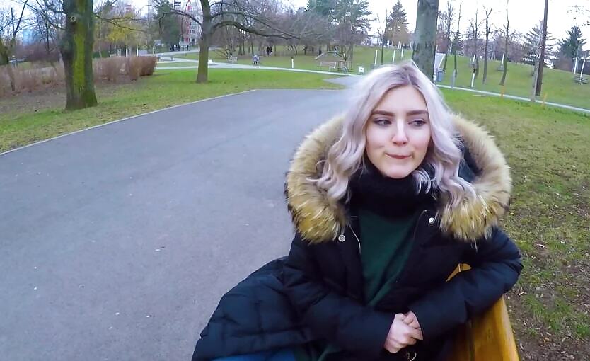 Eva Elfie Cute Teen Swallows Cum For Cash, Public Blowjob In The Park