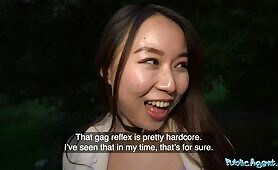 Public Agent Sexy Asian Got A Lot Of Euros For Quick Fuck
