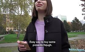Public Agent Horny Italian Burnette Got Some Money For Sex