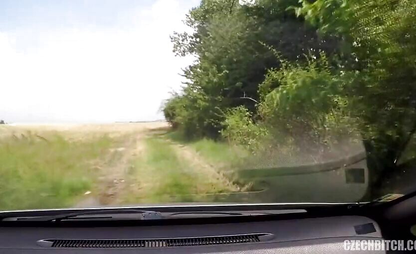 Czech Bitch 50 Slut Works On The Highway And Fucks In The Car